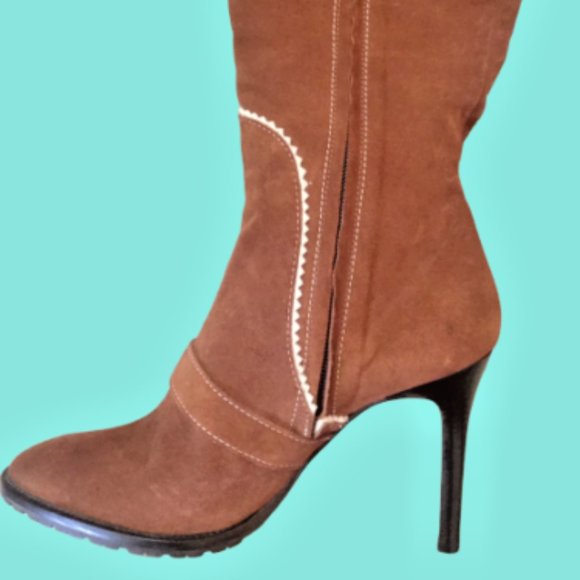 $1755! DSQUARED2 PIRATE!!!  SUEDE DUO BOOTS!~FOLD OR OVER KNEE- 9 1/2-10 - Picture 8 of 11